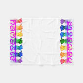 Namaste Yoga Fleece Throw Blanket (Voorkant (Horizontaal))