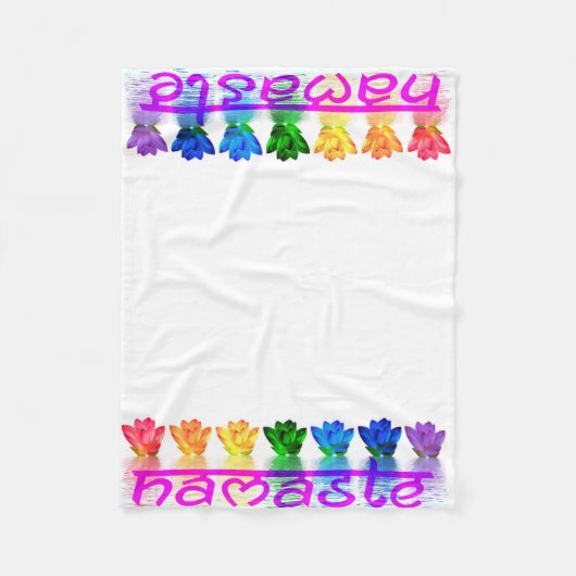 Namaste Yoga Fleece Throw Blanket Deken (Voorkant)
