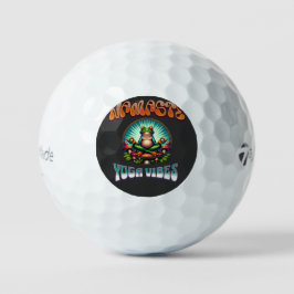 Namaste Yoga Frog Psychedelic Retro Art Golfballen
