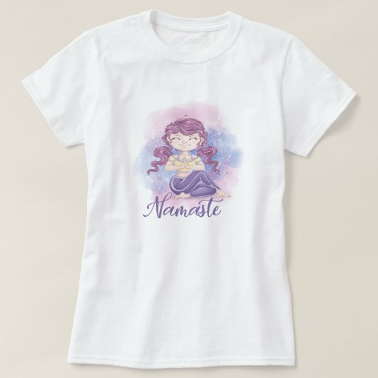 Namaste Yoga Girl T-Shirt (Design voorkant)