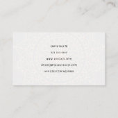 Namaste Yoga | Gold Floral achtergrond Visitekaartje (Achterkant)