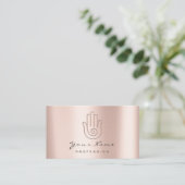 Namaste Yoga Hand Massage Logo Appointment Card Afsprakenkaartje (Staand voorkant)