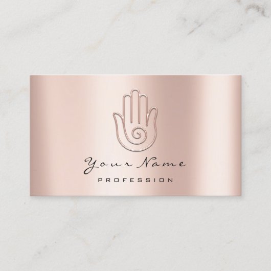 Namaste Yoga Hand Massage Logo Appointment Card Afsprakenkaartje (Voorkant)
