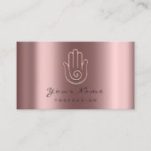 Namaste Yoga Hand Roos Gold Logo Appointcard Afsprakenkaartje (Voorkant)