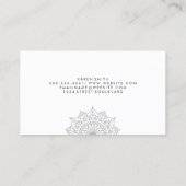 Namaste Yoga-houding Tribale Bloempatroon Visitekaartje (Achterkant)