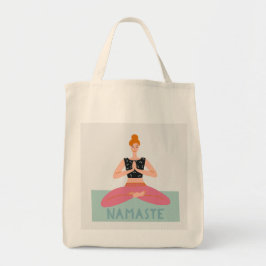 Namaste Yoga Illustratie Schattigee Canvas tas