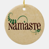 Namaste Yoga Keramisch Ornament (Achterkant)