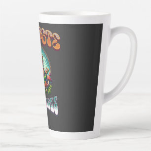 Namaste Yoga Kikker Psychedelische Retro Kunst Latte Mok
