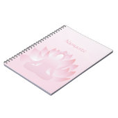 Namaste Yoga Lotus Pose Flower Pink Notitieboek (Linkerzijde)