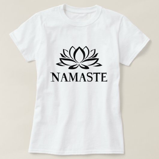 Namaste Yoga Lotus T-shirt (Design voorkant)
