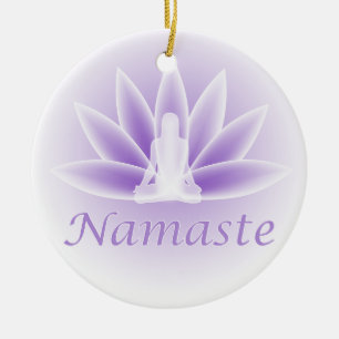 Namaste Yoga Lotus Vrouw Bloed Ornament