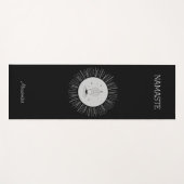 Namaste Yoga Man die Grafische Grafische Cirkel Zw Yogamat (Voorkant (horizontaal))