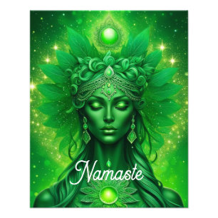Namaste, Yoga, Meditatie, Vrede, Respect Foto Afdruk