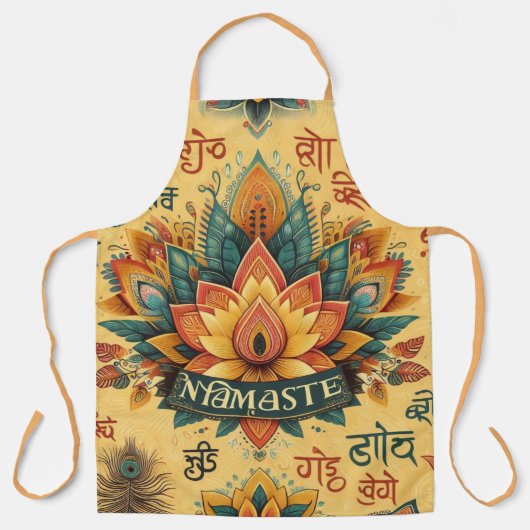 Namaste, Yoga, Meditatie, Vrede, Respect Schort (Voorkant)