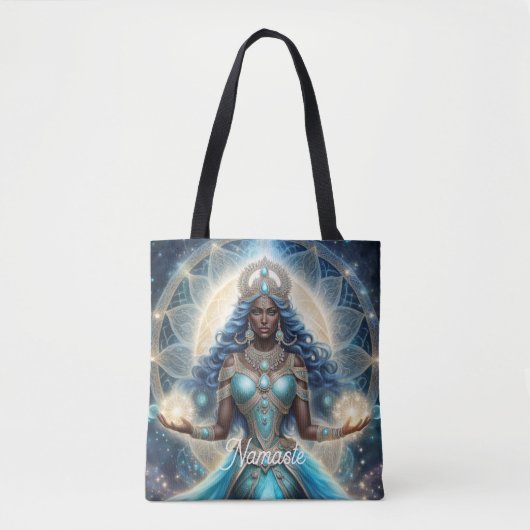 Namaste, Yoga, Meditatie, Vrede, Respect Tote Bag (Voorkant)