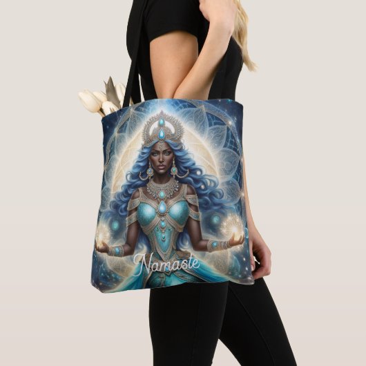Namaste, Yoga, Meditatie, Vrede, Respect Tote Bag (Dichtbij)