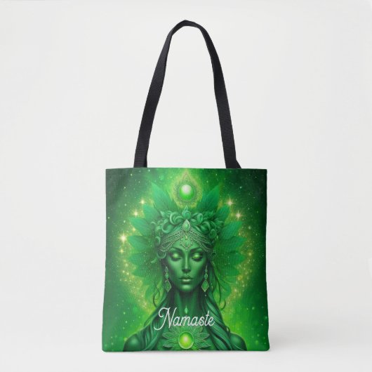 Namaste, Yoga, Meditatie, Vrede, Respect Tote Bag (Voorkant)