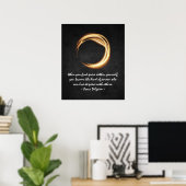 Namaste Yoga Meditation citeert Black Gold ZEN Sig Poster (Thuiskantoor)