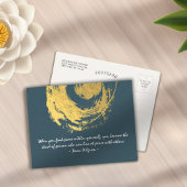 Namaste Yoga Meditation citeert Blue Gold ZEN Sign Briefkaart