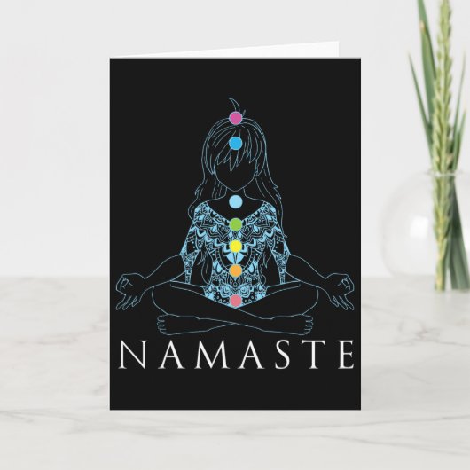 Namaste Yoga Meditation Gift  Kaart (Voorkant)