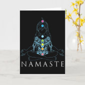 Namaste Yoga Meditation Gift  Kaart (Gele Bloem)