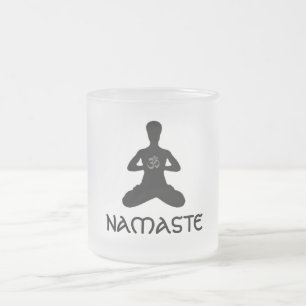 NAMASTE yoga-mok Matglas Koffiemok