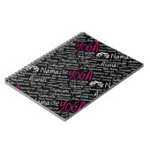 Namaste Yoga Pink Black Asanas Posities Notitieboek (Linkerzijde)