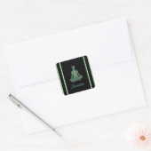 Namaste Yoga Pose Serene gepersonaliseerd Vierkante Sticker (Envelop)