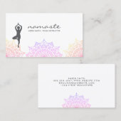 Namaste Yoga Pose Tribal Patroon Visitekaartje (Voorkant / Achterkant)