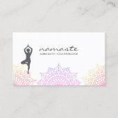 Namaste Yoga Pose Tribal Patroon Visitekaartje (Voorkant)