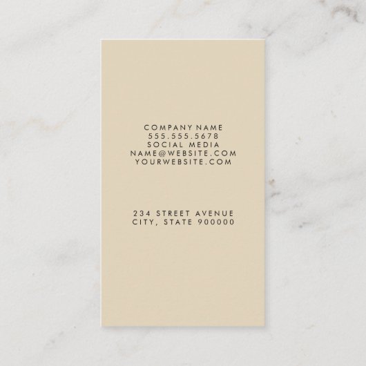 Namaste Yoga Pose Visitekaartje (Achterkant)