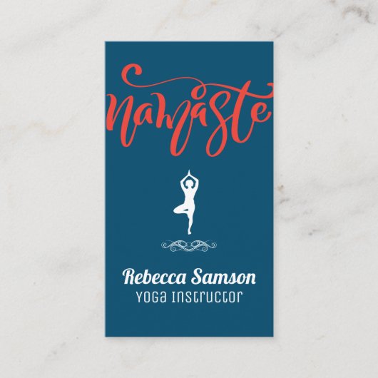 Namaste Yoga Pose Visitekaartje (Voorkant)