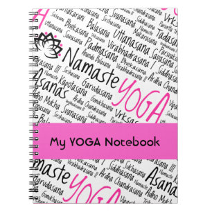 Namaste Yoga Positions Asana Poses Sanskrit Names Notitieboek