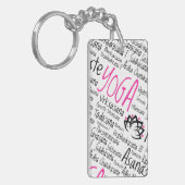 Namaste Yoga Positions Asana Poses Sanskrit Names Sleutelhanger (Voorkant Links)