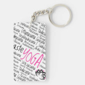 Namaste Yoga Positions Asana Poses Sanskrit Names Sleutelhanger (achterkant)