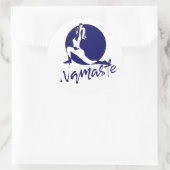 Namaste, yoga ronde sticker (Tas)