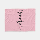 Namaste Yoga Silhouet Fleece Deken (Voorkant (Horizontaal))