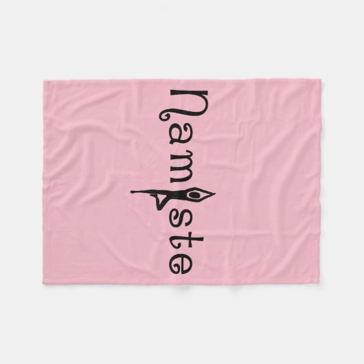 Namaste Yoga Silhouet Fleece Deken (Voorkant (Horizontaal))