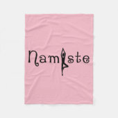 Namaste Yoga Silhouet Fleece Deken (Voorkant)