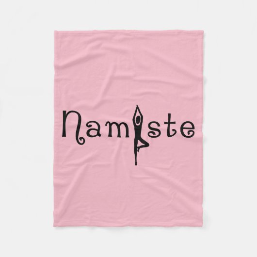 Namaste Yoga Silhouet Fleece Deken (Voorkant)