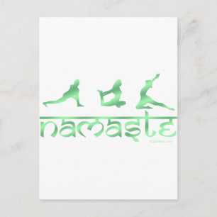 Namaste yoga stelt groen voor briefkaart