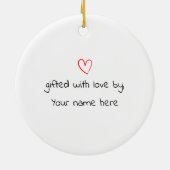 Namaste Yoga stelt leraar met studentensornament Keramisch Ornament (Achterkant)