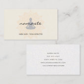 Namaste Yoga Tribal Patroon met lotushouding Visitekaartje (Voorkant / Achterkant)