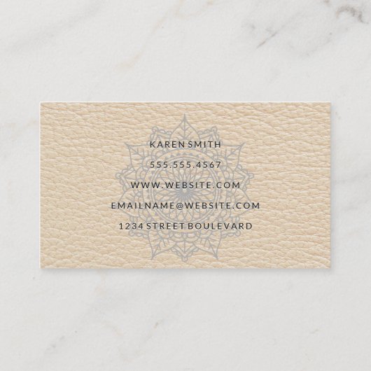 Namaste Yoga Tribal Patroon Visitekaartje (Achterkant)