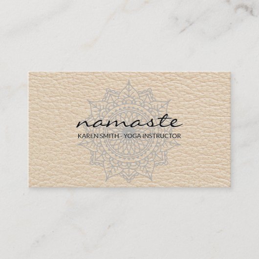 Namaste Yoga Tribal Patroon Visitekaartje (Voorkant)