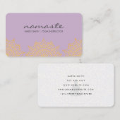 Namaste Yoga Tribal Pattern met lotuspositie Visitekaartje (Voorkant / Achterkant)