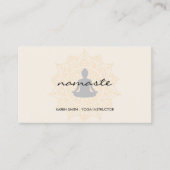 Namaste Yoga Tribal Pattern met lotuspositie Visitekaartje (Voorkant)