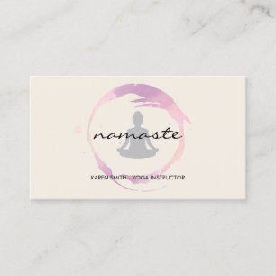 Namaste Yoga Tribale Patroon met lotushouding Visitekaartje