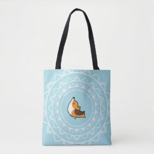 Namaste Yoga Tricolor Corgi Canvas tas