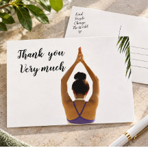 Namaste Yoga vrouw heft hand Bedankt